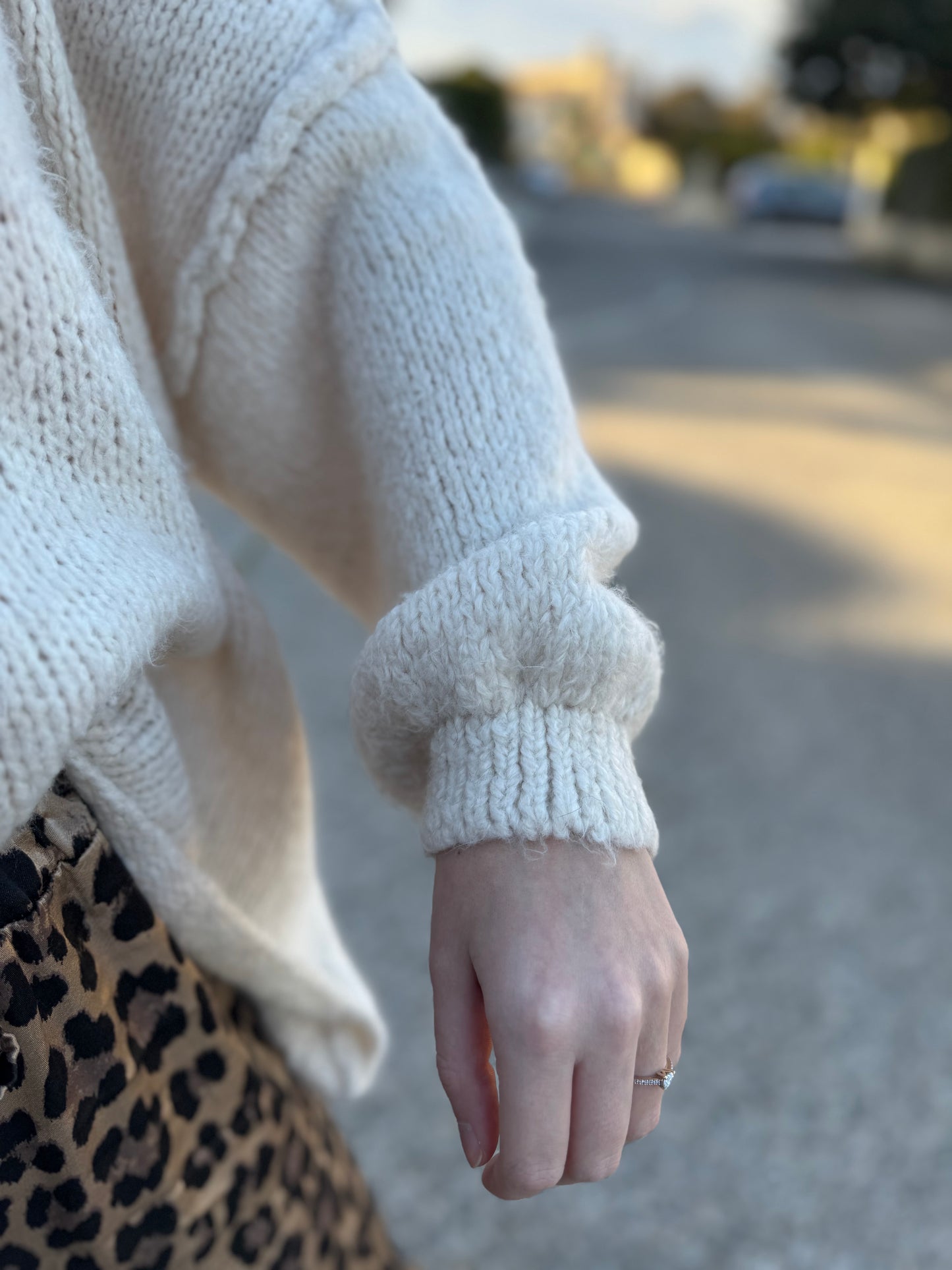 Pull oversize grosse maille