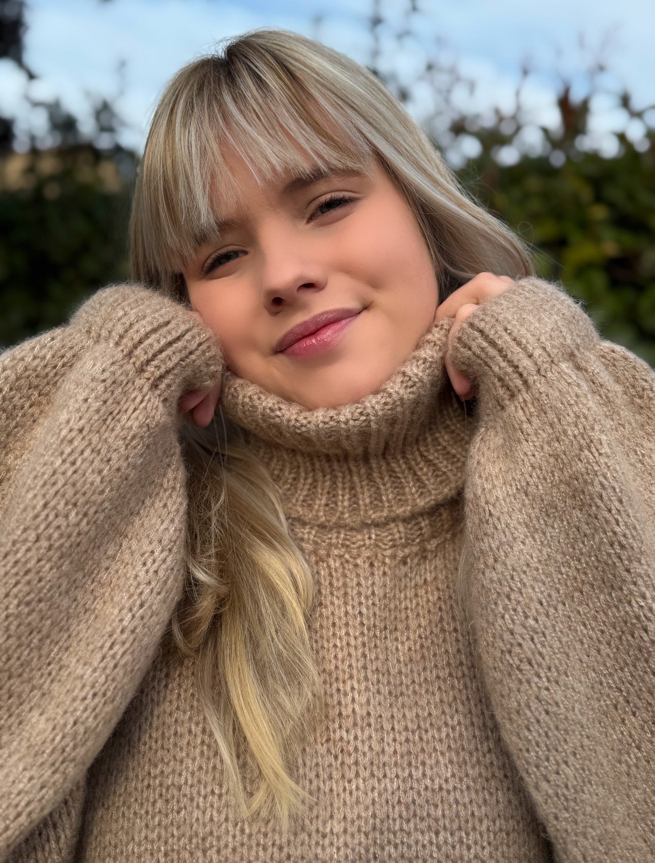 Pull overzise col roulé