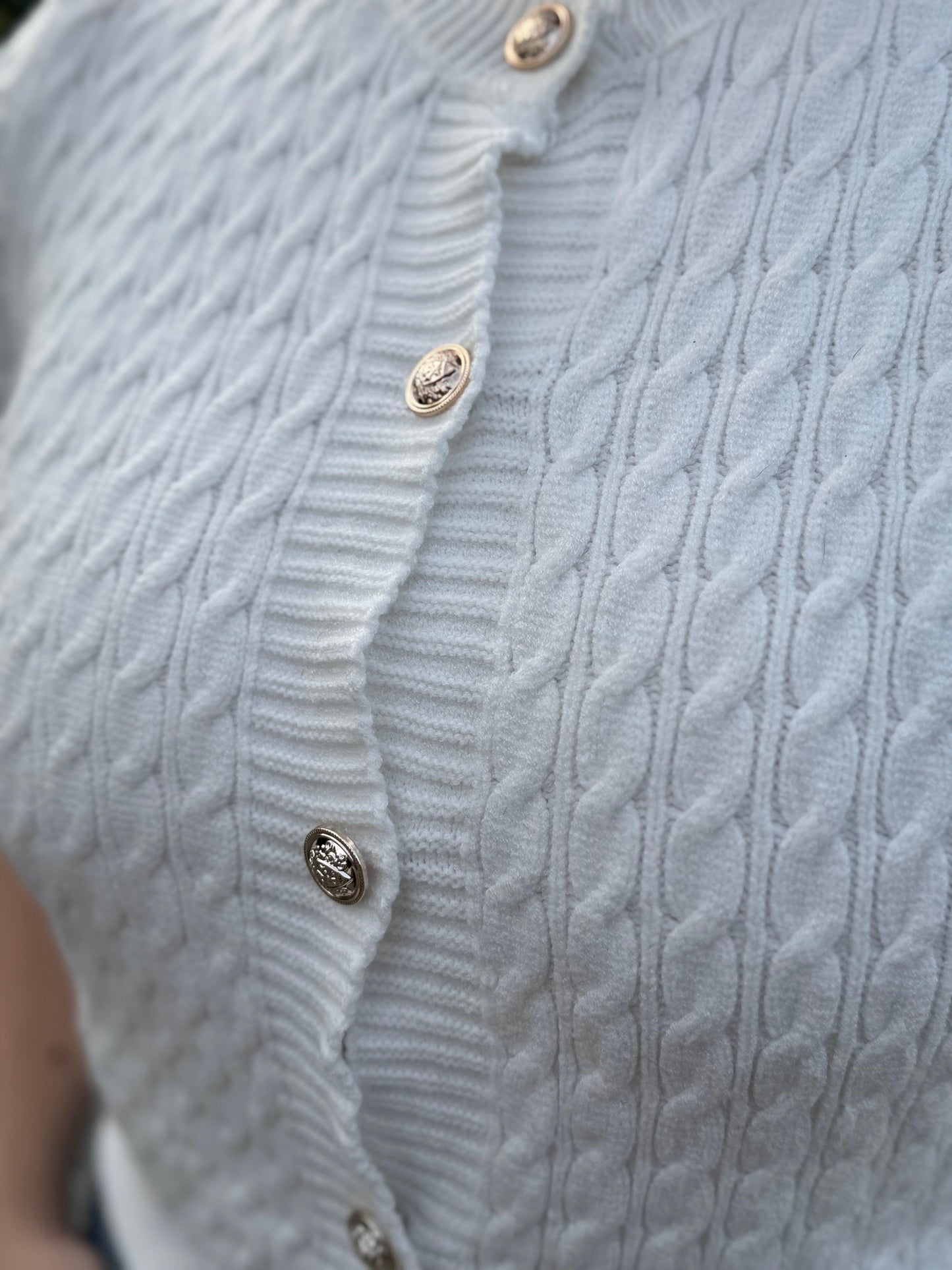 Gilet manche court blanc