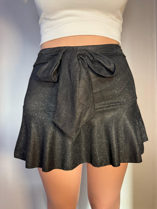Jupe/short noir pailletée