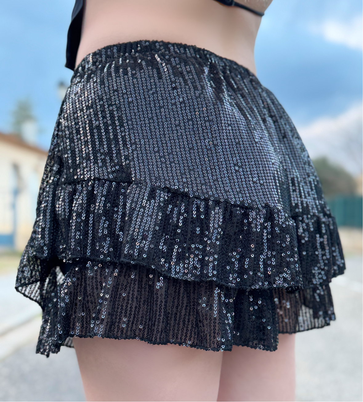 Jupe short scintillante