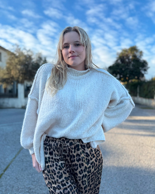 Pull oversize grosse maille